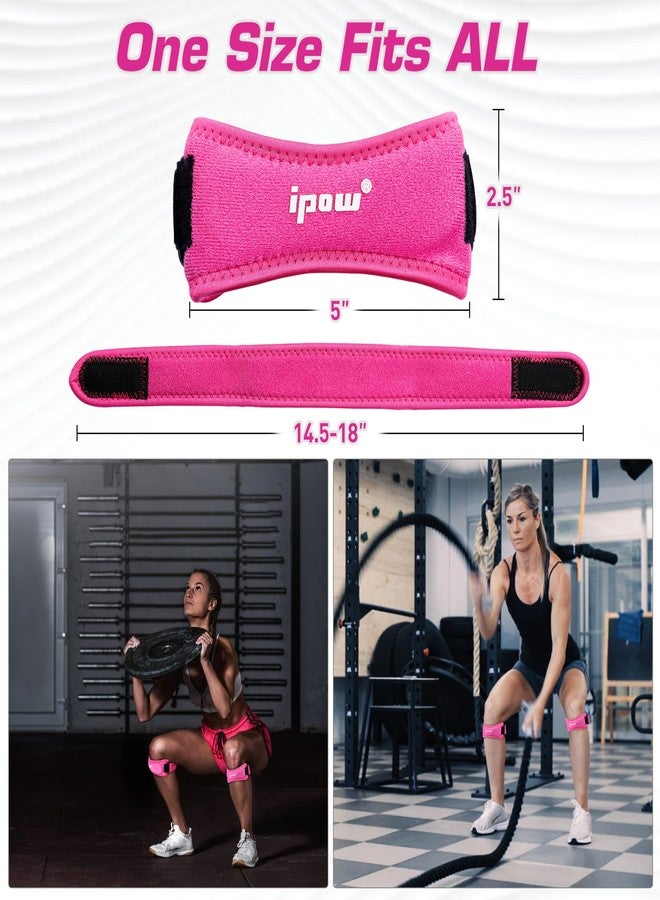 IPOW 2 Pack Knee Pain Relief & Patella Stabilizer Knee Strap Brace Support for Hiking, Soccer, Basketball, Running, Jumpers Knee, Tennis, Volleyball & Squats - Image 3